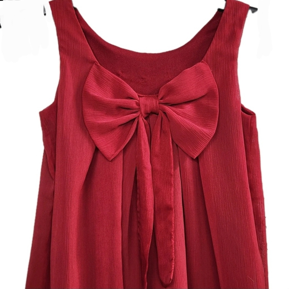 NWT Isobella & Chloe Red Bow Back Dress | Girls 6X - Picture 4 of 6